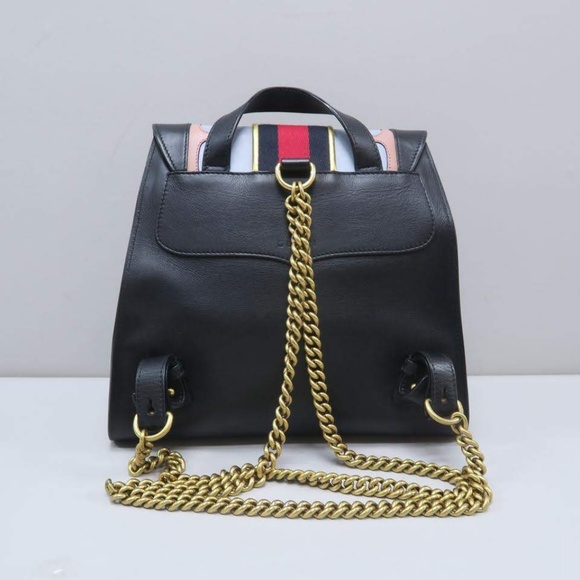 Gucci Black Marmont GG Leather Backpack - Picture 2 of 8